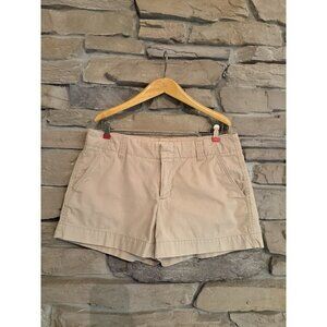 GAP Favorite Chino Shorts Women’s Size 12 Khaki Tan 100% Cotton Casual Summer